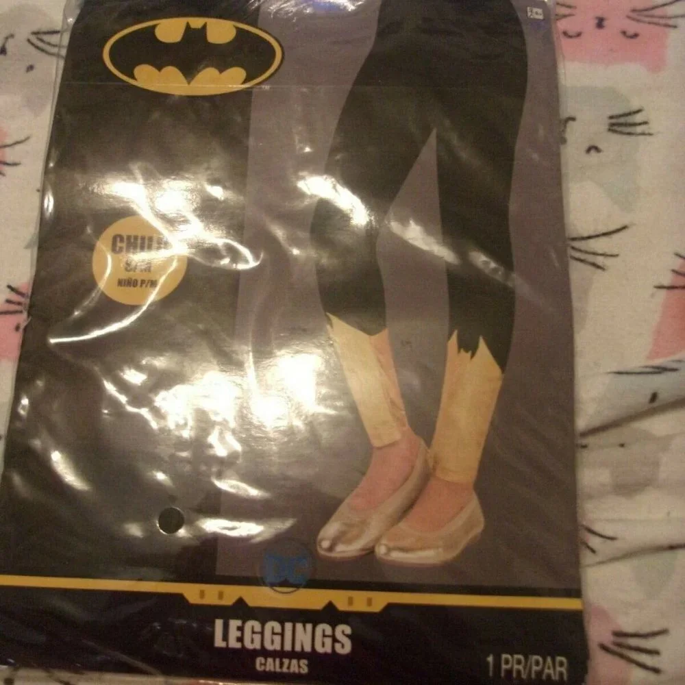 New Batman Batgirl Child Leggings Size S/M Up To Size 10